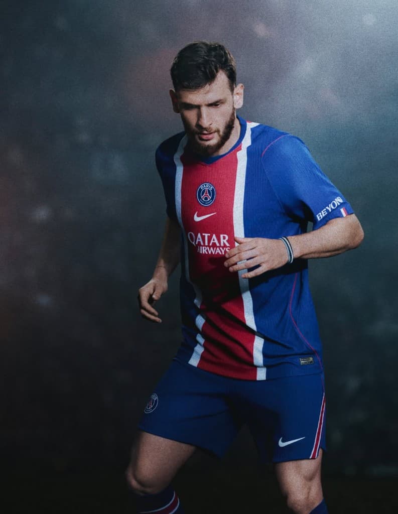 Paris Saint-Germain new home shirt paying tribute to the iconic Hechter design
